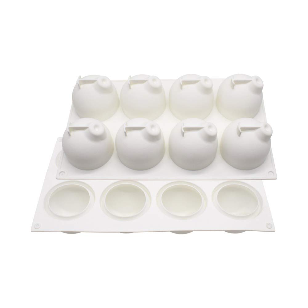 Enduo Molde De Silicona De 8 Cavidades Para Bolas De Hierro | 29,5x17,2x6 Cm | Libre De BPA Y Apto Para Horno, Microondas Y Lavavajillas