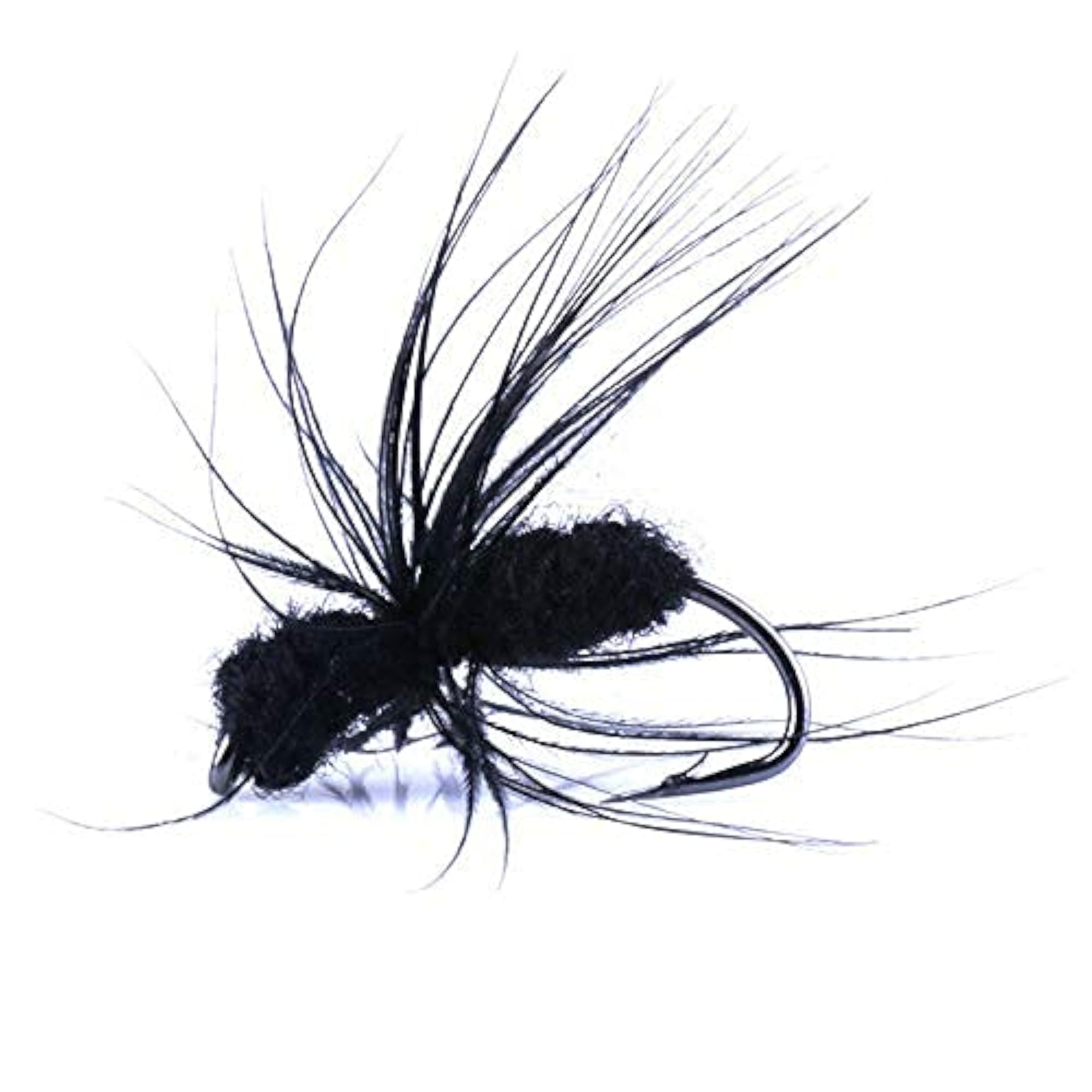 Imported 40 Pieces Black Single Hook Fly Fishing Tackle Set