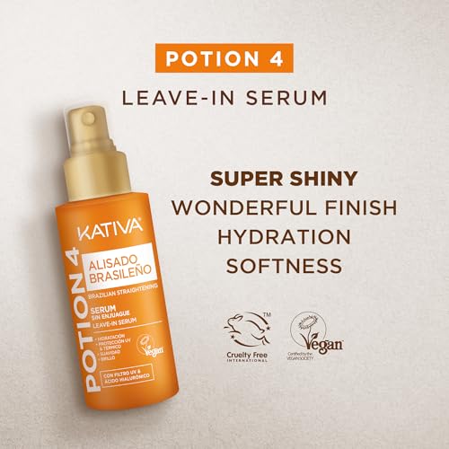 Kativa Brazilian Keratin Straightening Treatment At Home With Hyaluronic Acid And Premium Serum thumb #7
