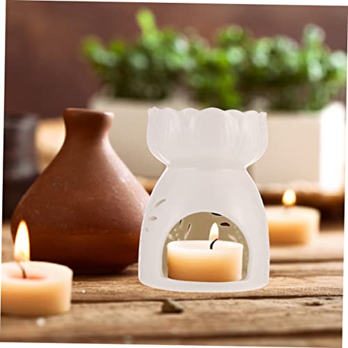 Brûleur à huile céramique lot de 2 diffuseurs de parfum blancs - 6