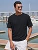 TACVASEN Black Shirts Men Cotton T Shirt Premium Short Sleeve Tee Casual Summer Tops Soft Comfort Plain Drop Shoulde Tee 3XL #2