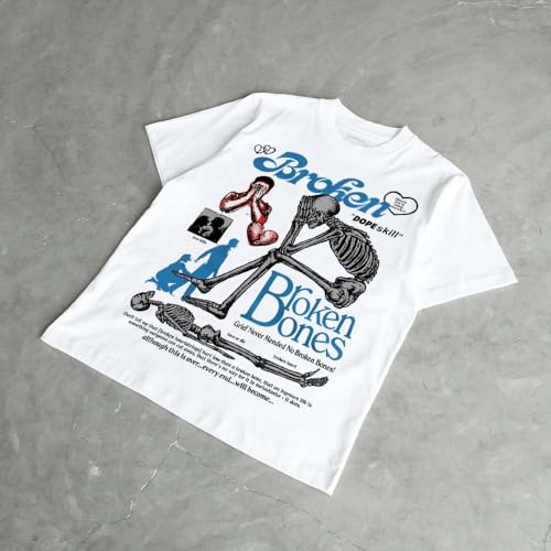 Image of DopeSkill Graphic Tee Streetwear Hip Hop Hypebeast Street Style Unisex T-Shirt Sneaker Colour Matching Shirts Horror Skeleton