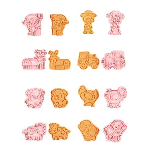 8 moldes para galletas, accesorios para hornear, molde para animales de granja, moldes para galletas, accesorios para hornear
