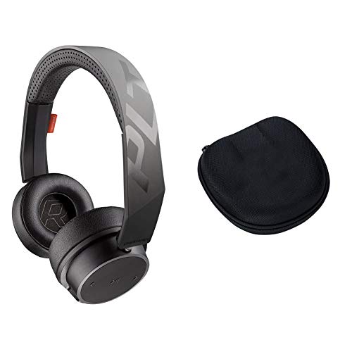 Plantronics BackBeat FIT 500 On-Ear Sport Headphones, Wireless Headphones with Sweat-Resistant Nano-Coating Technology by P2i, Black & 85298-01 Carrying Case Headset