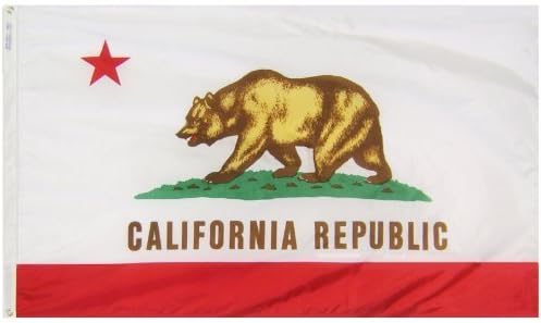 California State Flag 3x5 ft. Nylon SolarGuard Nyl-Glo 100% Made in USA to Official State Design Specifications by Annin Flagmakers. Model 140460 by Annin