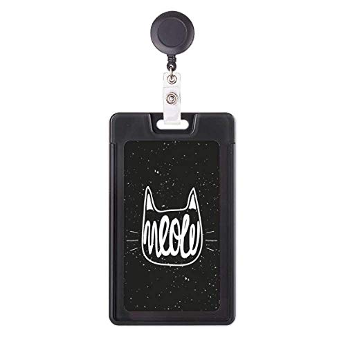 Funda retráctil para identificación Meow Cat de gato para pase de oficina