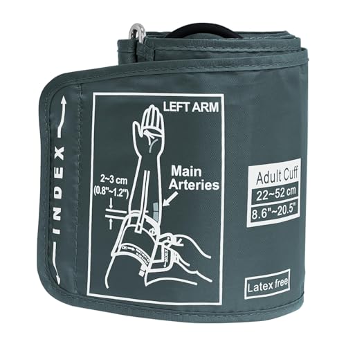 DONOONIS Tensiometre Brassard,22 à 52 cm de Remplacement Extra Large Confortable,Brassard Tensiometre Compatible la Plupart des Tensiomètres pour Adultes Aux Gros...