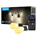 Govee Outdoor String Lights, 96ft Smart Outdoor String Lights with 30 Dimmable Warm White LED Bulbs, 2 Ropes of 48ft IP65 Waterproof Shatterproof Patio Lights for Party, Christmas Decor, 70lm per Bulb