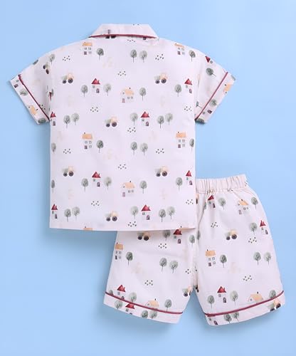Image of Toonyport Kids Cotton Print Pyjama Set, Short Sleeve Shirt with Shorts