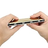 VGEBY Mundharmonika, Professionelle Mundharmonika, Anfänger-Geschenke, 24-Loch, Polyphon, mit Messing-Grundplatte (G)