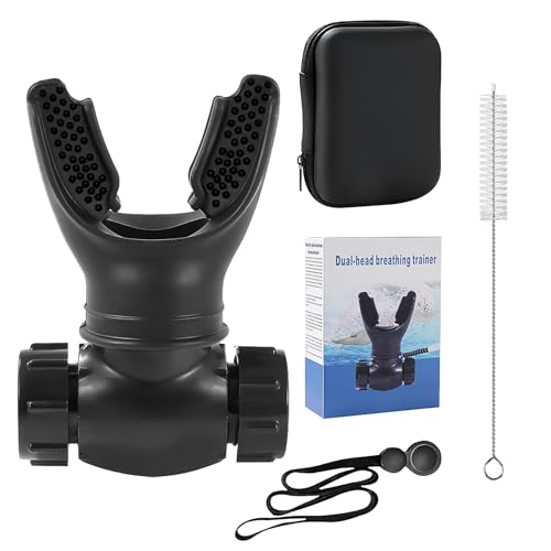 MENUY Breathing Trainer, Dispositivo di Allenamento di Ipossia,Allenatore Respiratorio con Resistenza Regolabile, Silicone Morbido per Rafforzare l'Esercizio Respiratorio(Nero)