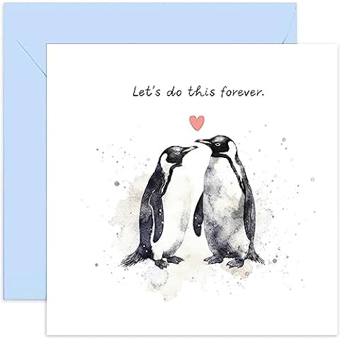 Old English Co. Watercolour Penguin Card Cover