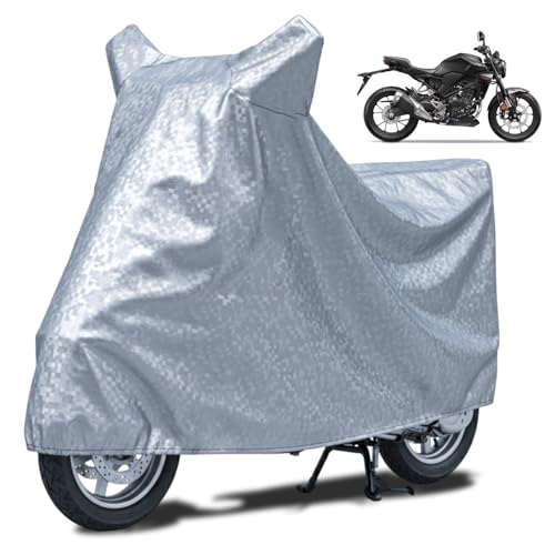 Image of FABTEC Waterproof Bike Body Cover Compatible with Honda Cb 300 R, A3 (Silver)