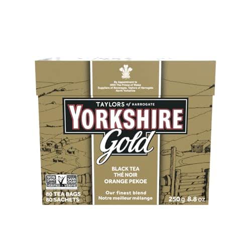 Yorkshire Tea, Gold, Pillow Tea Bags, 80 Count (Pack of