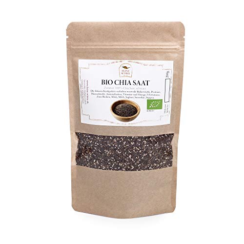 Chia Samen Bio | Superfood ganzes Korn | Smoothie Zusatz| Salvia glutenfrei | Backzutaten | 200g
