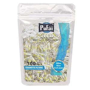 Slim Cigarette Filters Disposable Compatible Ultra Slim 5 mm 6 mm 300 Per Pack