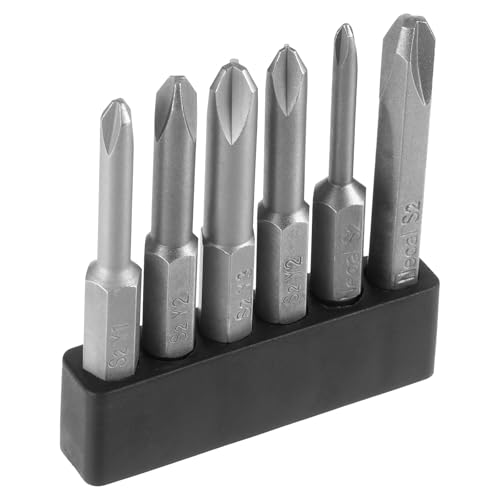 Triwing Screwdriver Bit Set 6 Sizes Y0 Y1 Y2 Y3 Y4 Y5, Y-Type Tri-Wing Drive Screwdriver Insert Bit Set, TriWing Bits Sets 2" Long Shank 1/4 Inch Hex Shank S2 Steel Magnetic 2 Inch Long Drill Bits