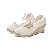 Imagen de NUSGEAR 2023 Sandalias Mujer Plataforma Alpargatas de Cuña Comodas Zapatos Tacón Esparto Sandalias vestir Espadrilles Moda Casual Forrado de Yute Pala Cerrada Primavera Verano Otoño