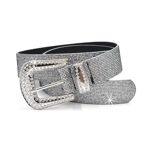 Stylish Full Rhinestones Waist Band for Women Adjustable Length Waistsstrap for Formal and Leisure Outfi