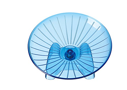 SatisPet Ultimate Hamster Flying Saucer Exercise Wheel, Blue - Durable ABS Plastic Running & Spinning Wheel for Chinchillas, Squirrels & Mice (Large)