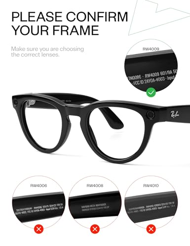 Image of Mryok Replacement Lenses Compatible with Ray-Ban Meta Headliner RW4009 50mm / Gen 2 RW4013 50mm Smart Glasses, HD Polarized