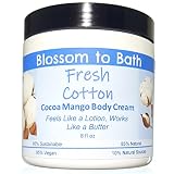 Fresh Cotton Cocoa Mango Body Cream (8 Ounce) - Phthalate Free Fragrance - Feels Like A Lotion And W