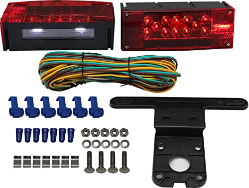 Maxxhaul 70468 Trailer Light Kit - 12V All Led , Rectangular Left And Right Waterproof Submersible For Trailers, Boat Trailer Truck Marine Camper Rv Snowmobile #TOP1