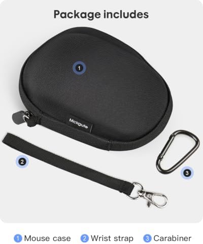 Mckgute Travel Carrying Case Replacement for Logitech MX Master 4 / MX Master 3S / Master 3 / Master 2S Advanced Computer Wireless Mouse- Upgrade Version No Shake - 3