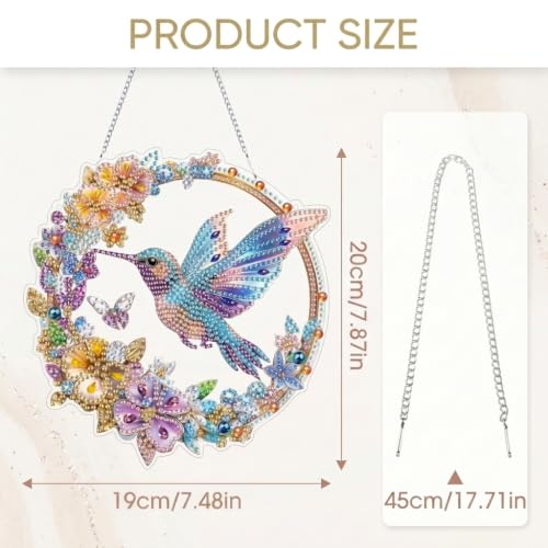 Image of HASTHIP Bird Hanging Diamond Art Kits for Adults Pendant Suncatcher