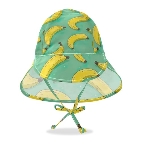 J JOYSAY Yellow Banana Fruit Baby Sun Hat Toddler Hat UPF 50+ Toddler Kids Sun Hat Sun Protection Hat with Chin Strap for Baby Toddler