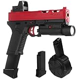 Gel Toys X8,Upgrade Version for X2 Full Auto Gel Toys with Goggles and Drum,for Christmas Easter Outdoor Games, Ages 14 Years Old and up and Adults,Red