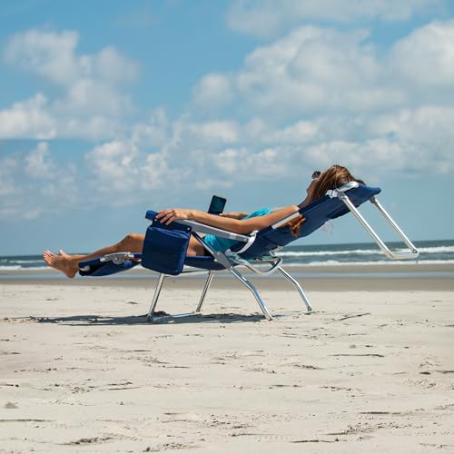 Tommy Bahama Beach Chair with Ottoman, Navy