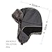 Trapper Hat, Faux Fur Thick Waterproof Ushanka Hat with Ear Flaps,Fashion Windproof Fleece Lined Trapper Hats for Hiking Grey