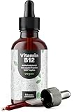 Vitamin B12 Hochdosiert - 50 ml - 1800 Tropfen - Methylcobalamin 250 µg pro...