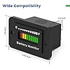IPX65 Waterproof Battery Monitor Meter - DC 12V to 72V Voltage Indicator, Capacity Meter for Motorhome, Golf Cart, Boat, Motorcycle & Car #4