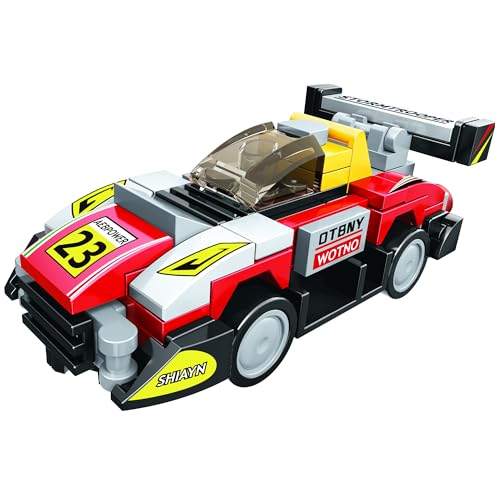 Image of 8-in-1 Super Racing Car Red Star (98 Pieces) | Learn About Speed | Building Block Set for Kids Age 6+ | STEM Educational Toy | Build, Collect & Create Mega Robot | Science & Learning Toy