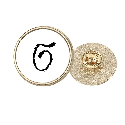 Broche sigma alphabet grec noir et métal doré M : la finition joaillerie pour vos tenues de soirée