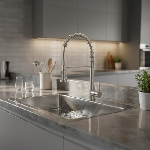 Torneira Gourmet para Cozinha Monocomando Premium Escovada Flexív...