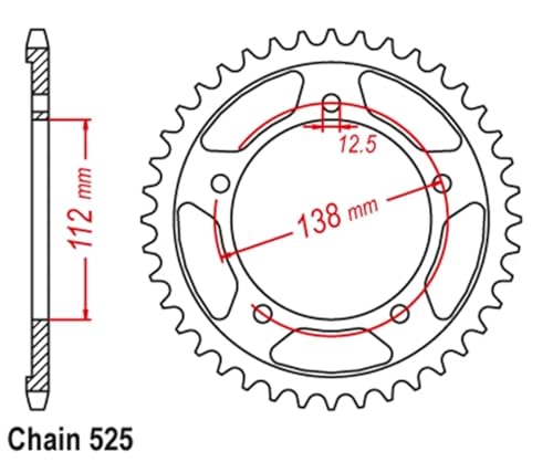 Kit pignon et couronne pas 525 Hornet 600 CBF600 CBR600 - 2