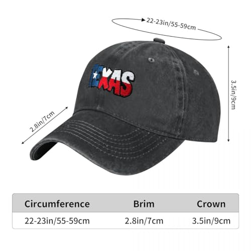 Gorra con bandera de Texas bordada ajuste ajustable miniatura 6