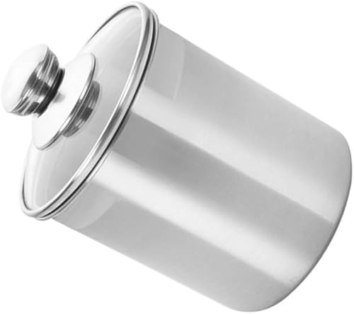 Miniatura 5 de DOITOOL Recipiente de almacenamiento de harina de acero inoxidable con tapa sellada, recipiente de almacenamiento de alimentos secos grueso de metal