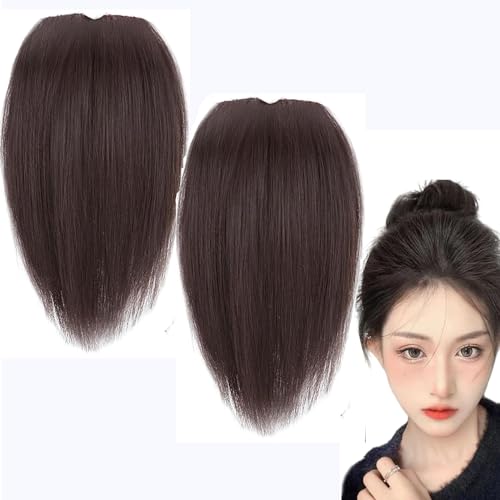 Upgrade Thickened Fluffy Hair Piece, 2PCS Womens 15-25 Cm Invisible Fluffy Hair Clips For Women