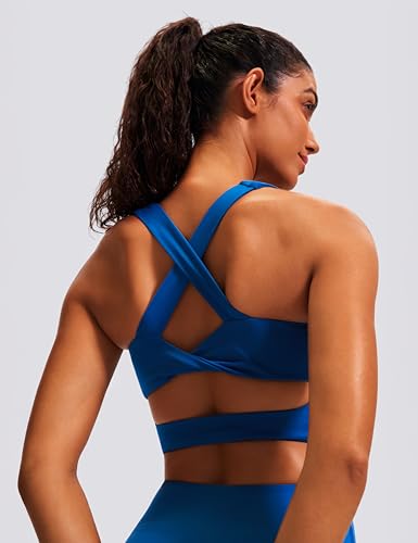 Image of Sports Bras for Women Criss-Cross Back Padded Workout Tank Tops Medium Support Crop Tops for Women