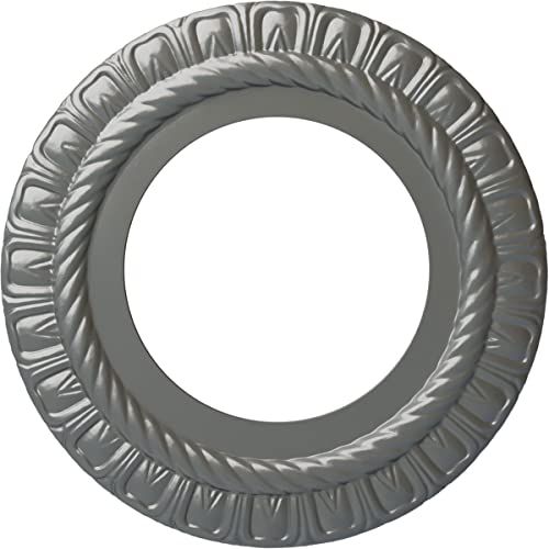 Image of Ekena Millwork CM10CLSLS 10-5 /8 inch x 5-3 /4 inch x 1 /2 inch Claremont Ceiling Medallion, Silver