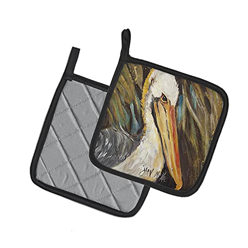 Caroline's Treasures Jmk1216Pthd Pelican Lookin West Pair Of Pot Holders Kitchen Heat Resistant Pot Holders Sets Oven Hot Pads For Cooking Baking Bbq, 7 1/2 X 7 1/2 #TOP1