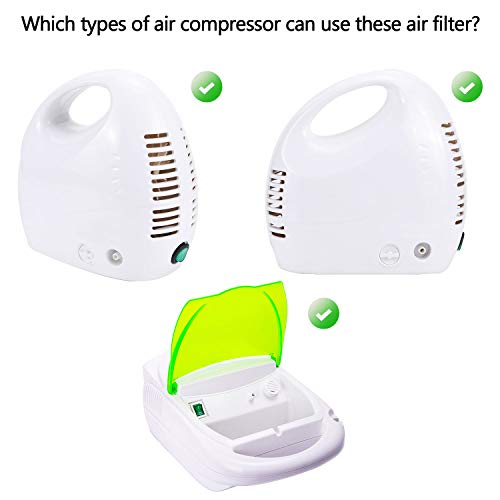 image for Boao 48 Pieces Nebulizer Filters Replacement Air Filter Sponge for Com
