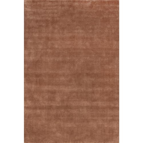 Image of Nuloom Speckled Brick Solid Flatweave Wool Area Rug, 4' x 6' | Nuloom Speckled Solid 4' x 6' Wool Area Rug for Living Room Bedroom Dining Room, Brick