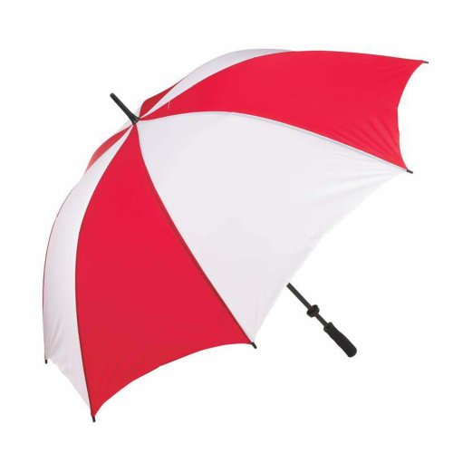 All-Weather 60 Inch Red and White Umbrella