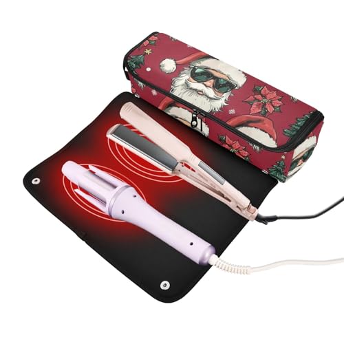 GuoChe Estuche de Viaje Portátil y Tapete Resistente al Calor con Diseño de Santa Claus miniatura 2
