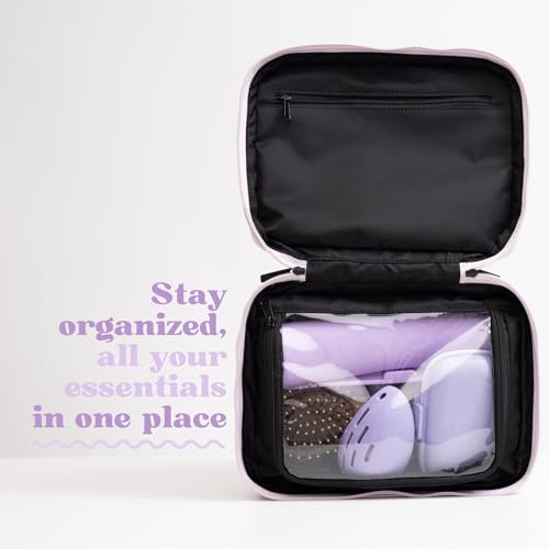 CLEAN SKIN CLUB Clean Towels XL Dedicated Travel Cosmetic Makeup Bag, Portable Large Capacity Beauty Toiletry Water Resistant Organizer Case with Dividers, Zipped Compartments4